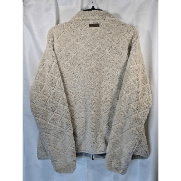 Columbia Women's Ivory White Sherpa Full Zip Fleece‎ Jacket Size X-Large - Picture 2 of 7